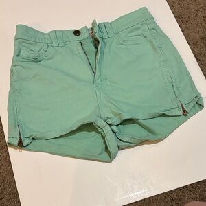 American Apparel Light Green Women's Cargo Shorts